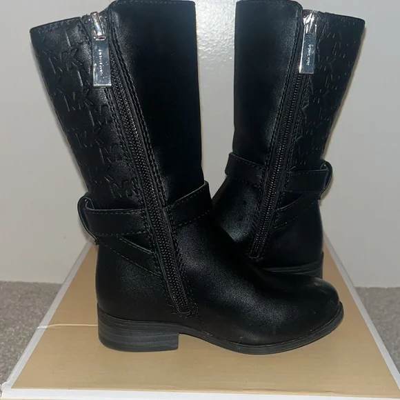Michael Kors black toddler monogram knee boots - Picture 4 of 5